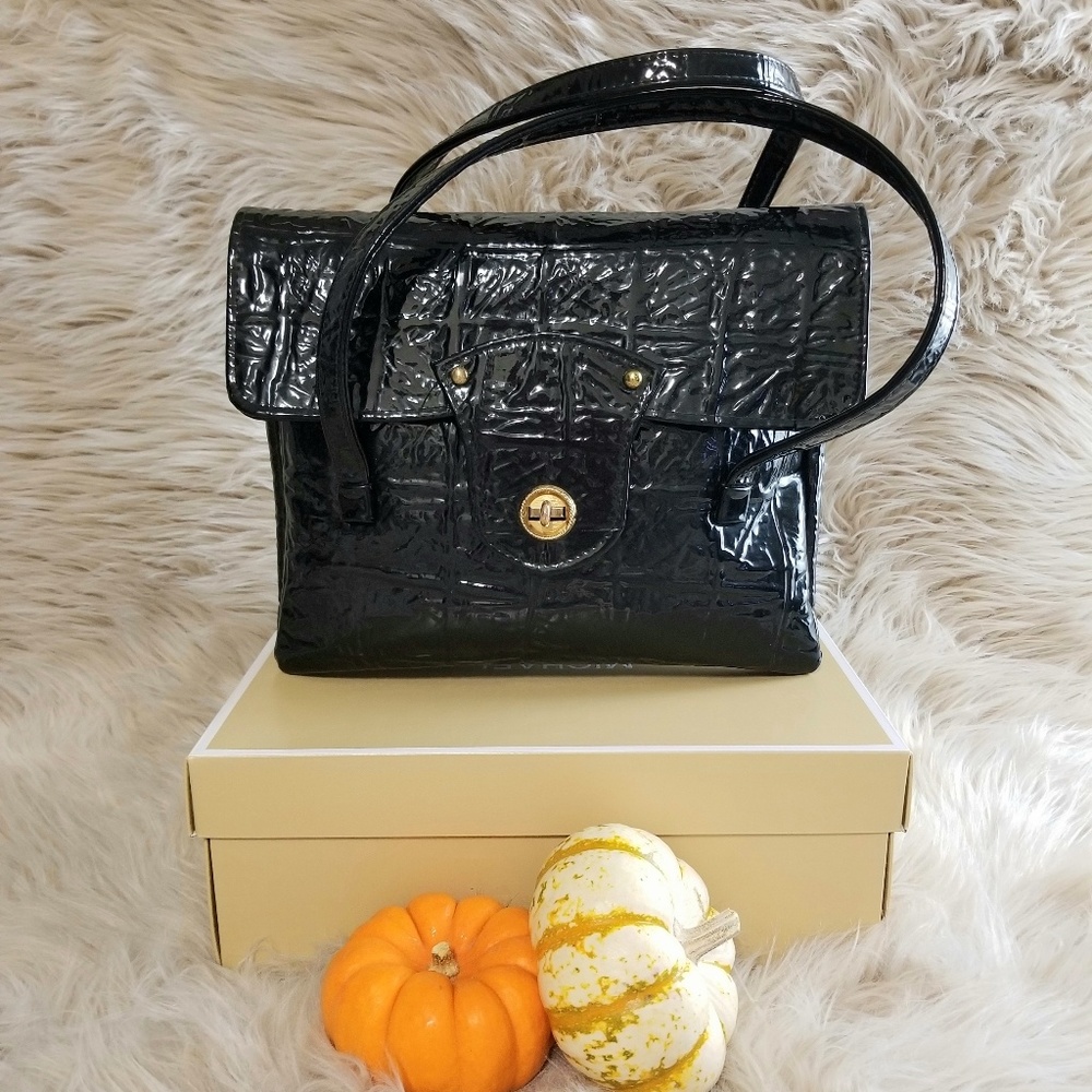 1980's Patent Leather purse black